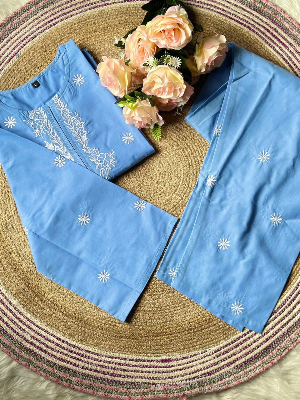 Embroidery Three Piece Set